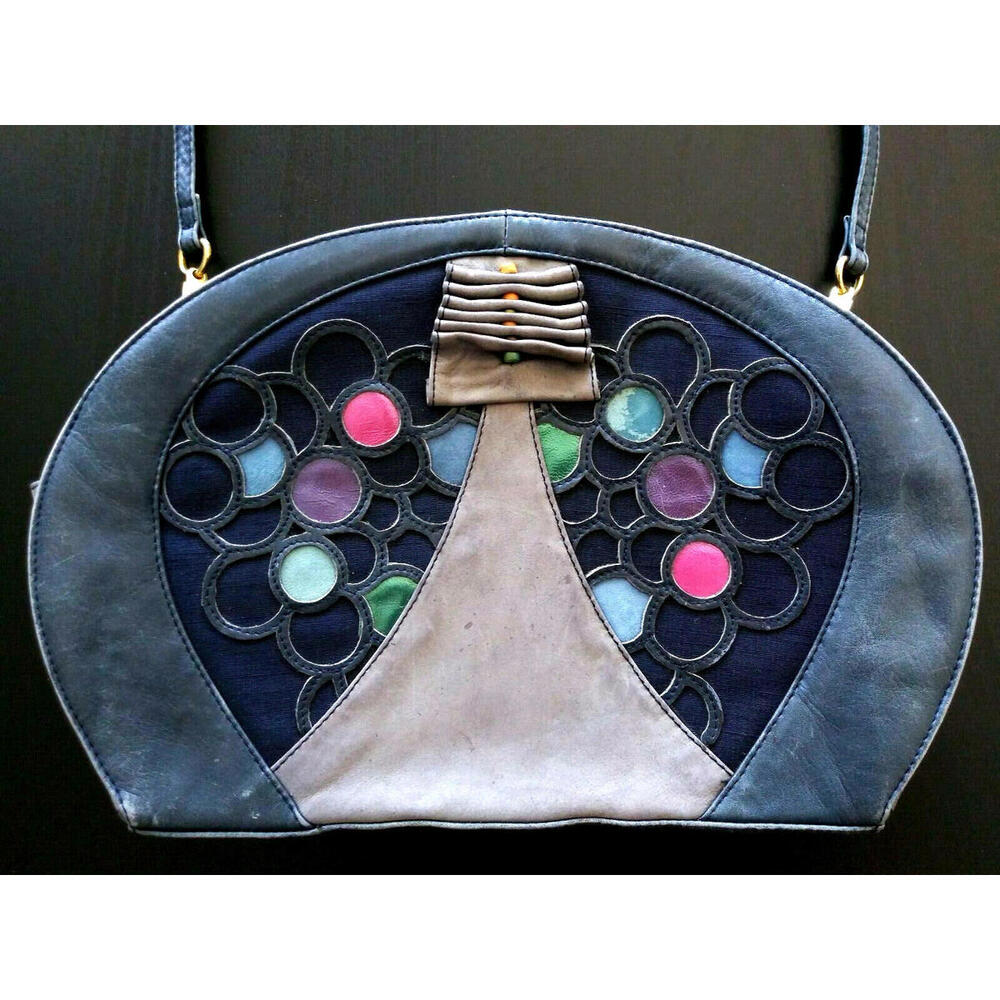 RAINBOW LEATHER POLKA DOTS MIMA AVANT-GARDE Shoulder bag Crossbody New Wave Bag